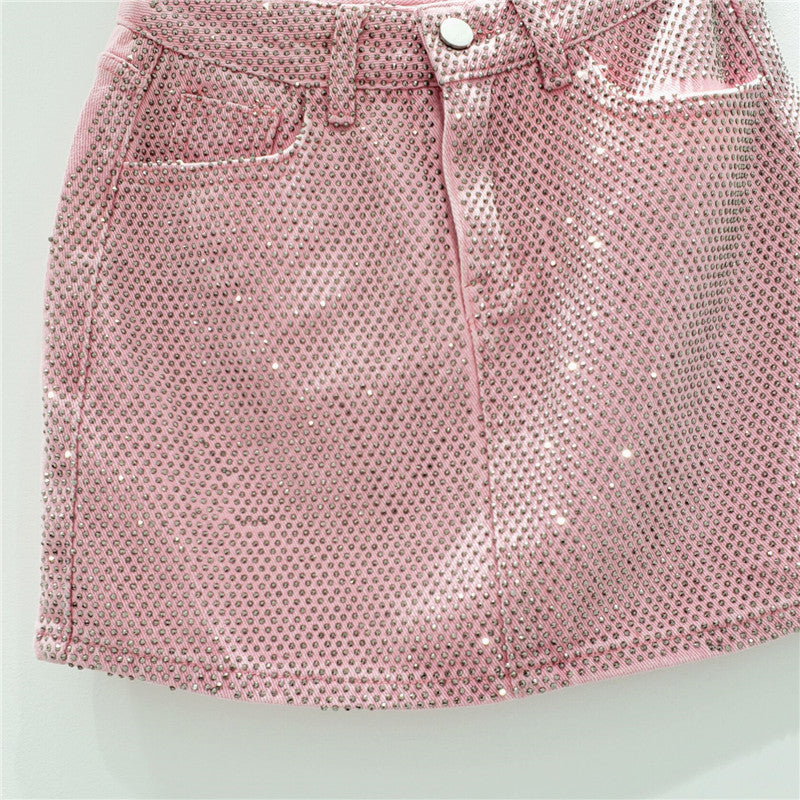 Heavy Industry Hot Diamond Denim Skirt Girl Heavy Industry Hot Diamond Denim Skirt Girl